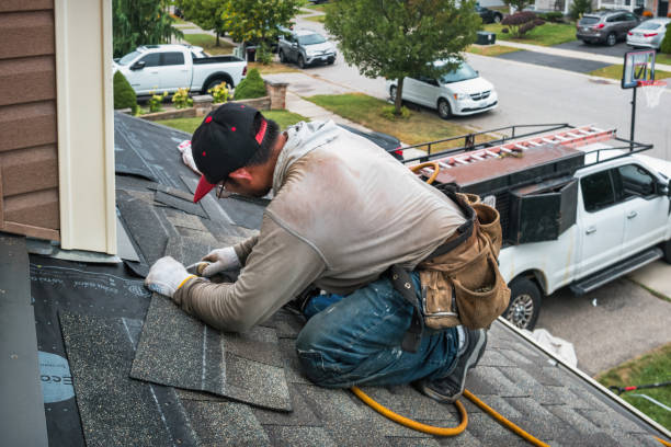 Professional Metal Roofing technician working in Winthrop, MA